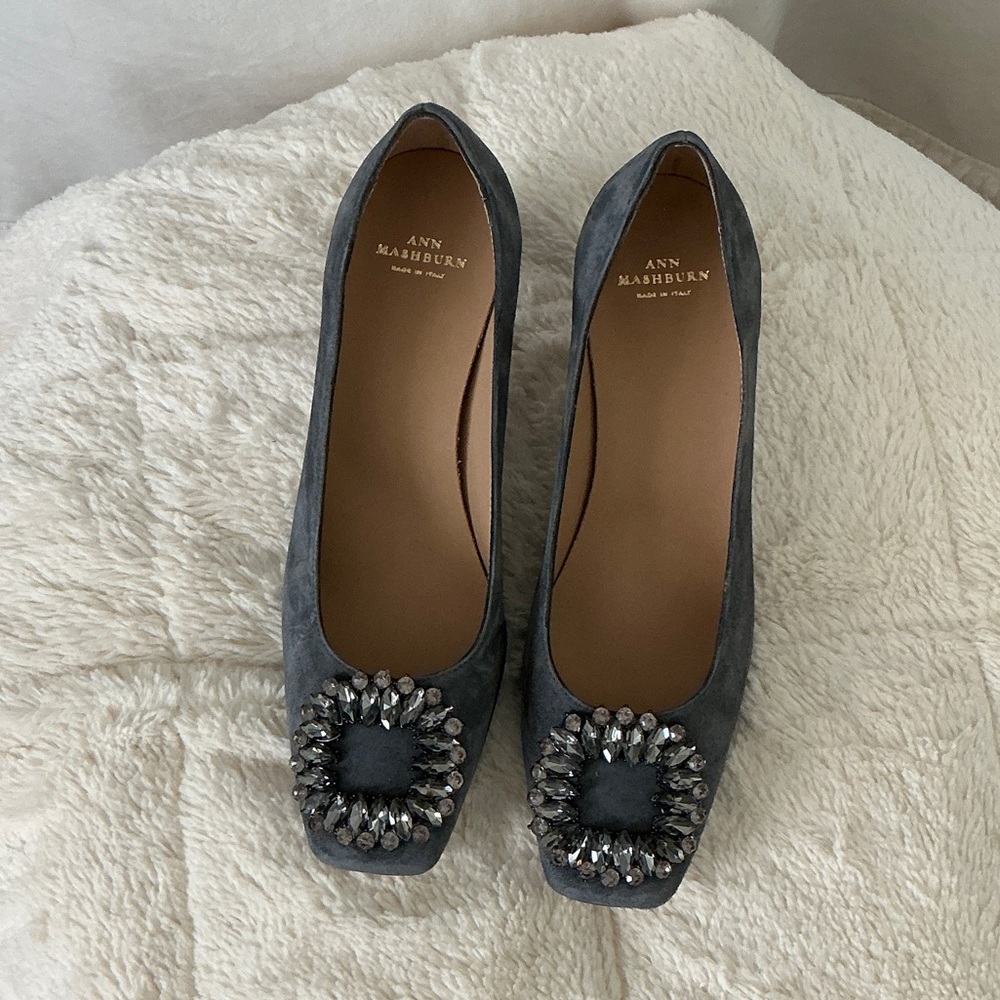 Ann Mashburn Charcoal Embellished Heels